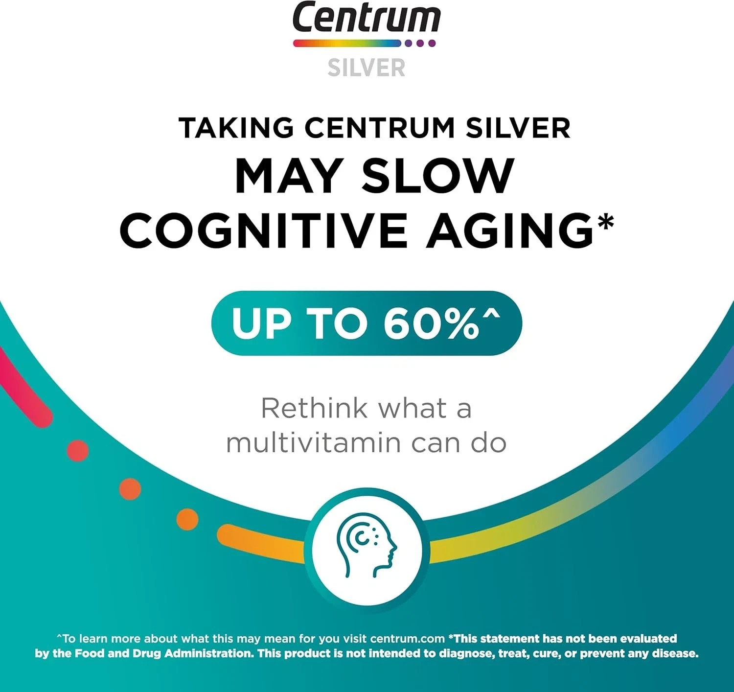 Centrum Silver Mens 50 Plus Multivitamin With Vitamin B & D3, 100 Count