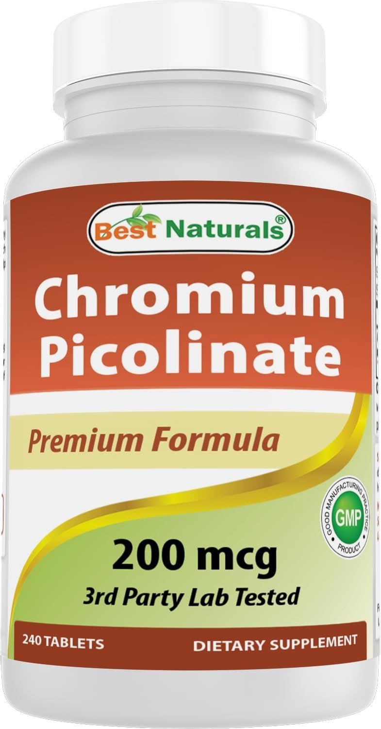 240 Count Chromium Picolinate Tablets 200 mcg – Pure Weight Management Support