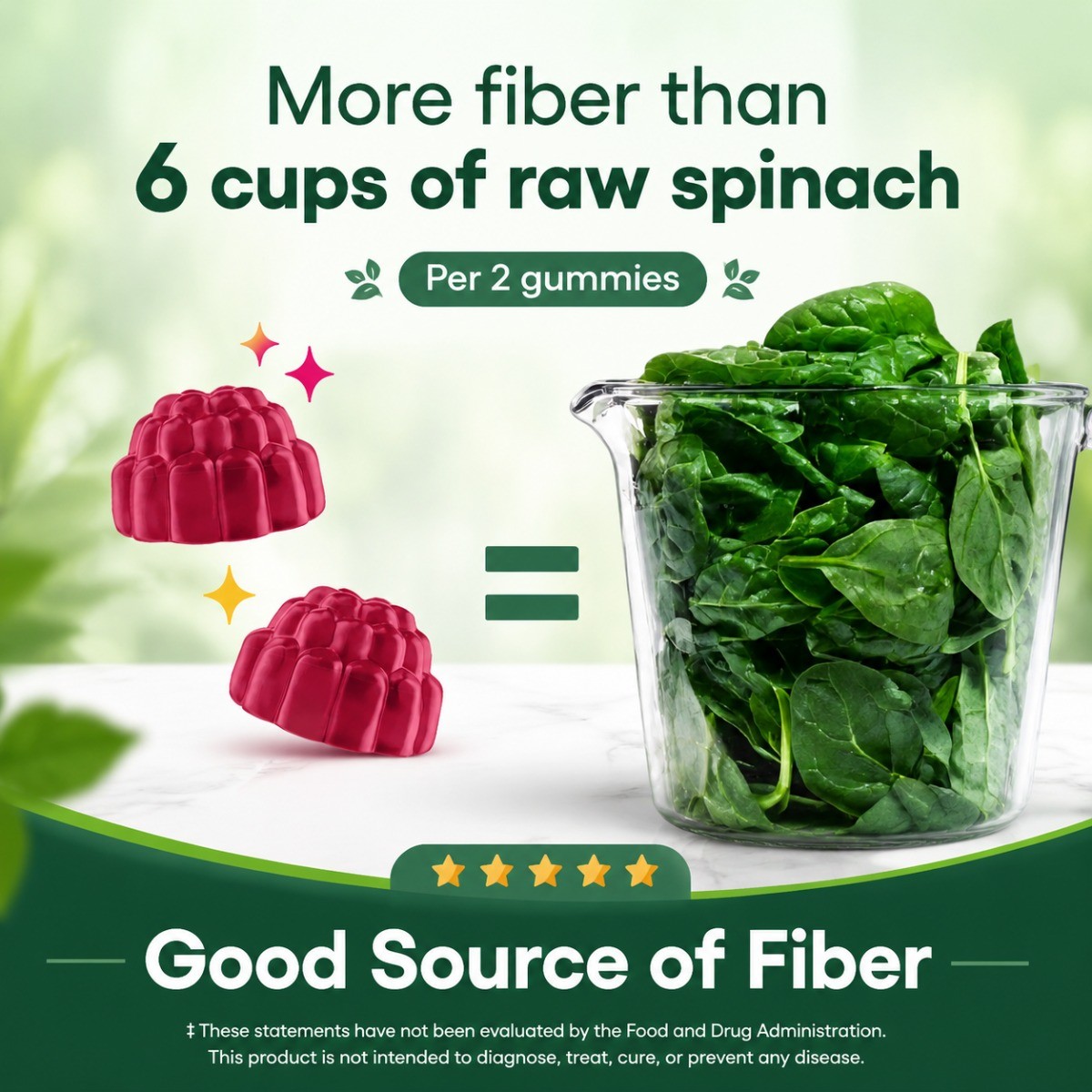 Physician’s Choice Fiber Gummies Gut & Digestion Support Raspberry Lemon