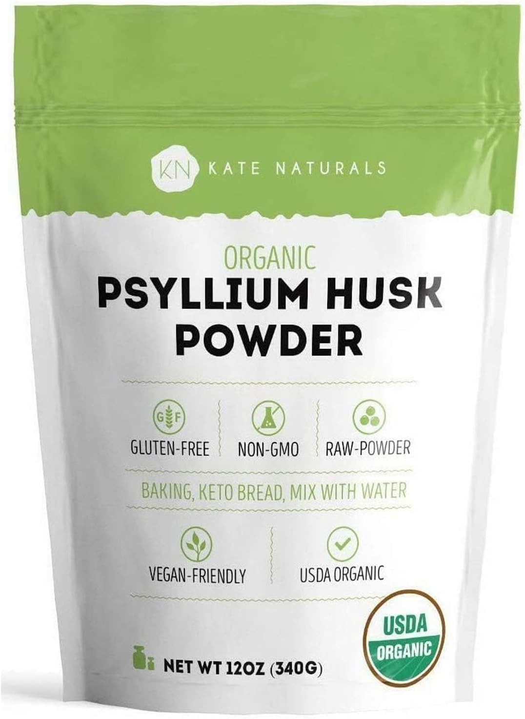 Organic Psyllium Husk Powder – Gluten-Free, Keto-Friendly Fiber for Baking & …