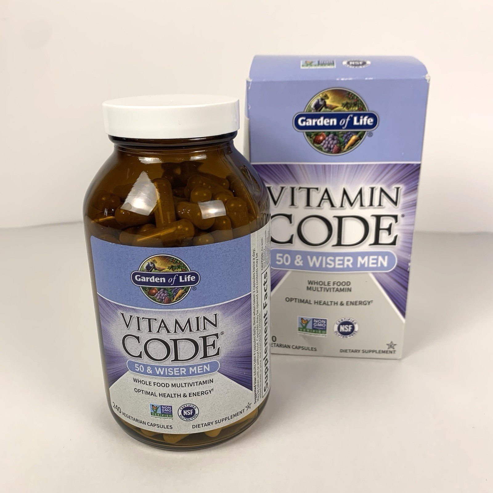 Garden of Life Vitamin Code 50 & Wiser Men Multivitamin 240ct NEW Exp. *05/2026*