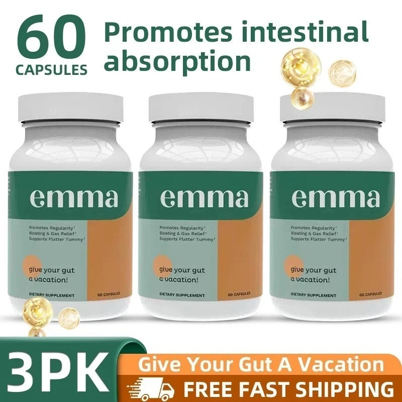 3X EMMA Supplement for Gut Health – Gas and Bloating Relief Constipation 60Caps*