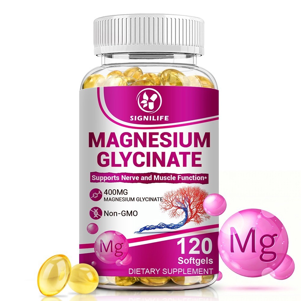 Magnesium Glycinate 400mg -4 * 120 Capsules For Sleep, Stress Relief Support Bon