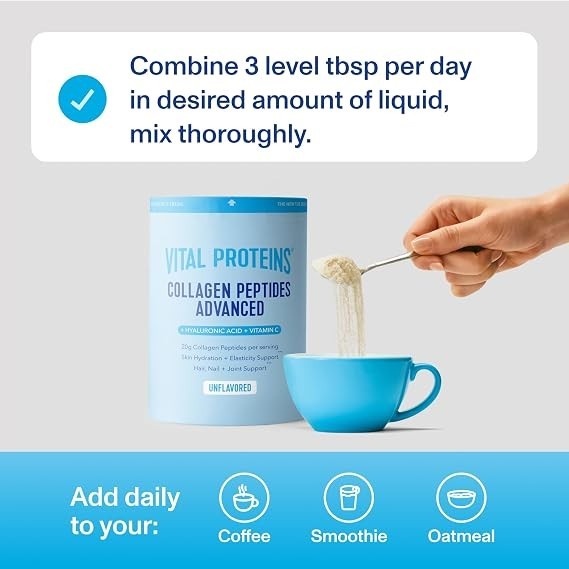 Vital Proteins Collagen Peptides Powder with Hyaluronic Acid & Vitamin