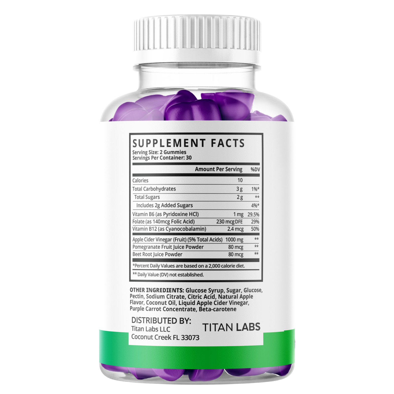 (1 Pack) Pure Vantage ACV Gummys Male Health Support Supplement 60 Gummies