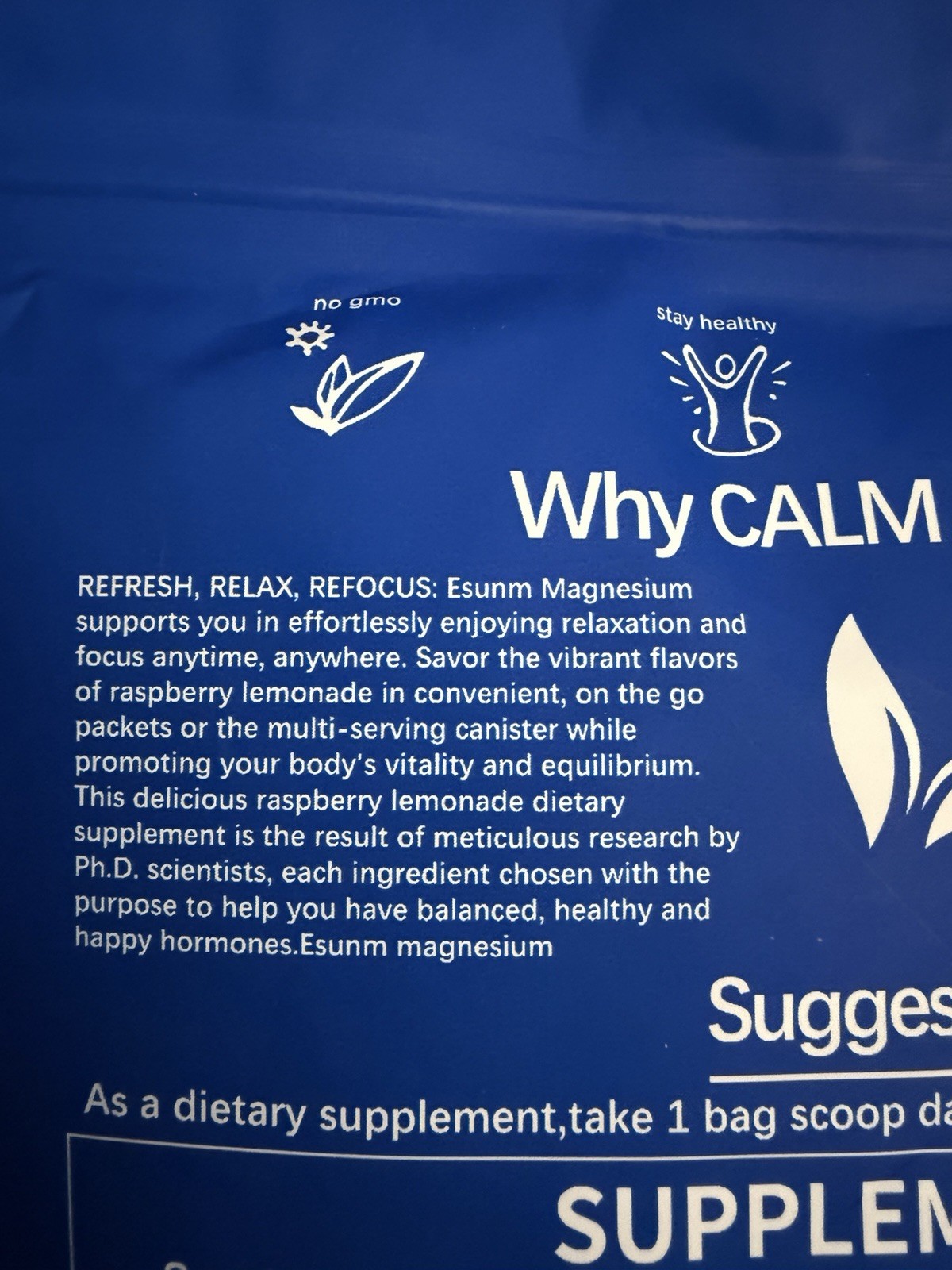 TWO PACK – Esunm Calm Magnesium Individual On the Go Packets Exp 06/07/2027
