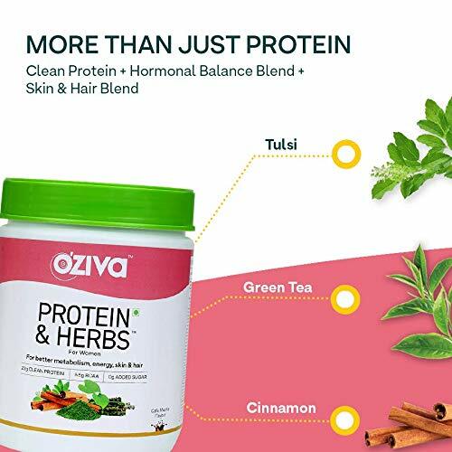 OZiva Protein & Herbs for Women Better Metabolism, Skin & Hair 500gm (Chocolate)