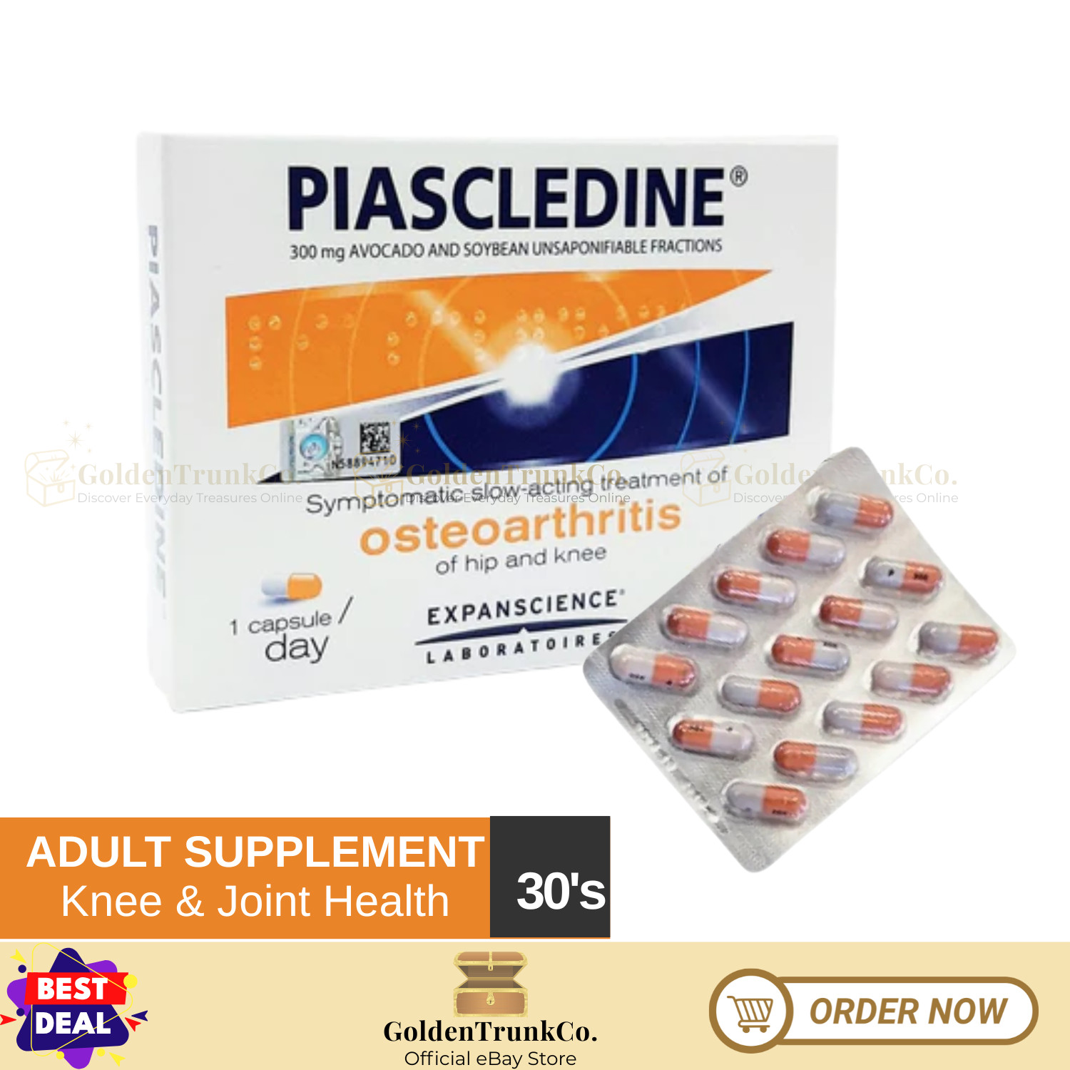 Piascledine 300mg 30’s Capsules Anti rheumatic Osteoarthritis Joint Pains