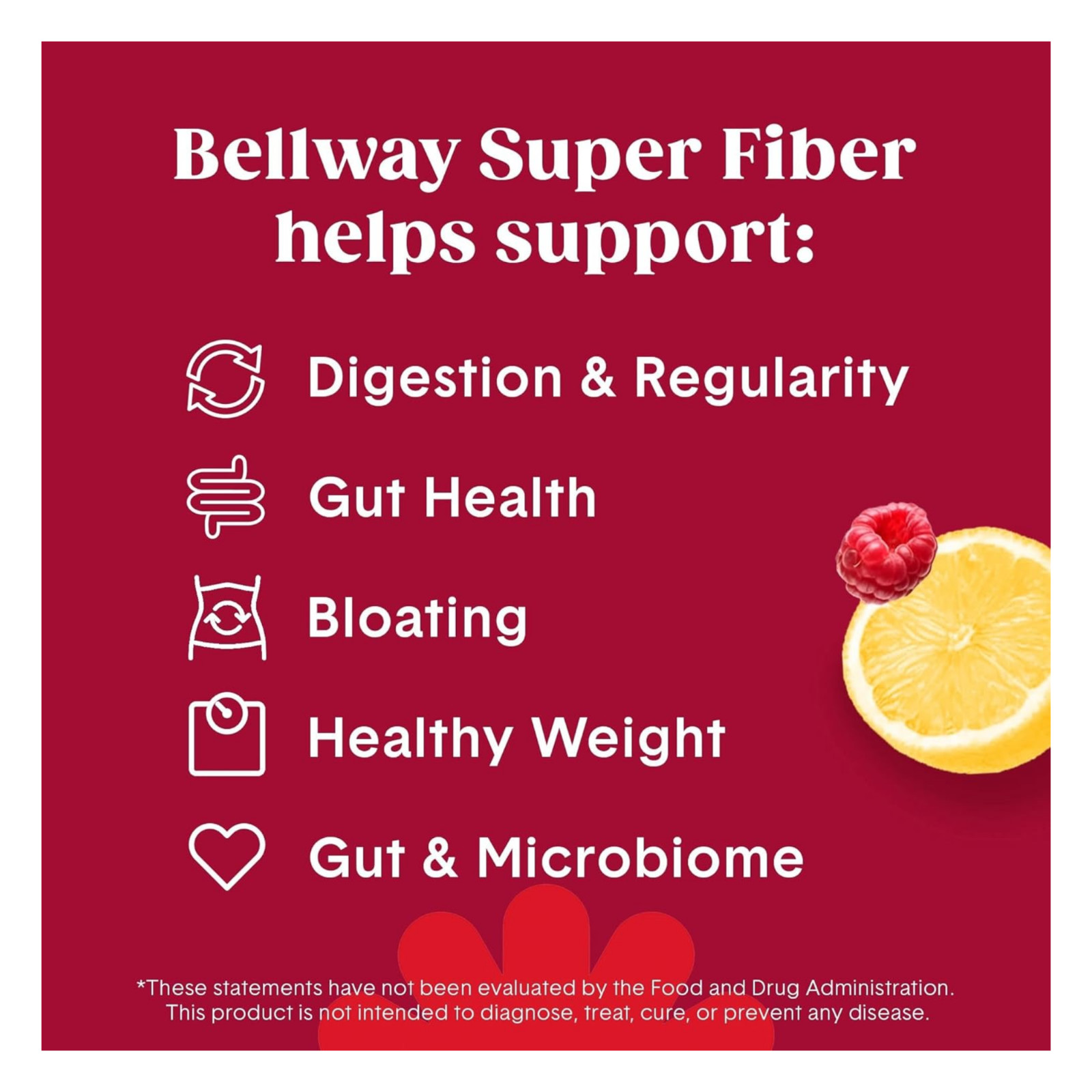 Bellway Super Fiber Fruit, Psyllium Husk Fiber Supplement, Raspberry Lemon, 18oz