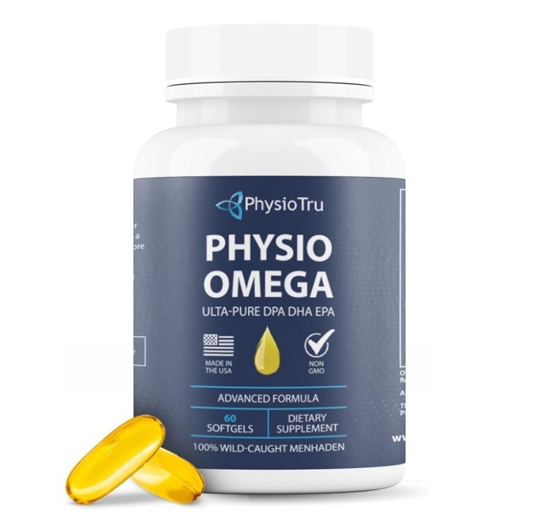 PhysioTru Physio Omega – Omega 3 – Sustainably Sourced – with DPA, EPA, DHA 60ct