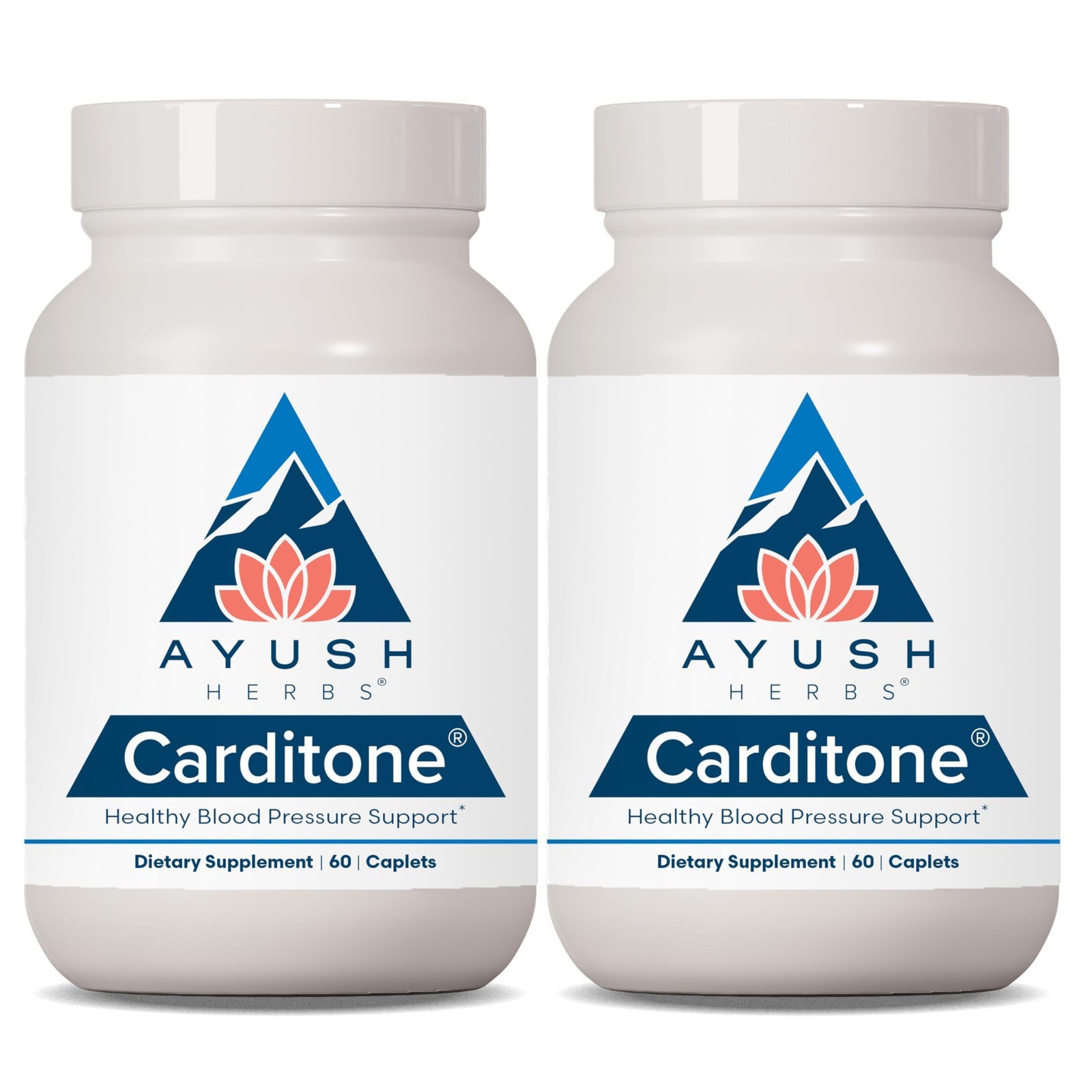 2 Ayush Herbs Carditone , Natural Heart Health, Women & Men, 60 Caplets each