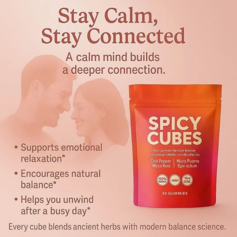 Peach Gummies Spicy Cubes 30 Gummies 1/2 Bag Support Hot Calm and Relaxation for