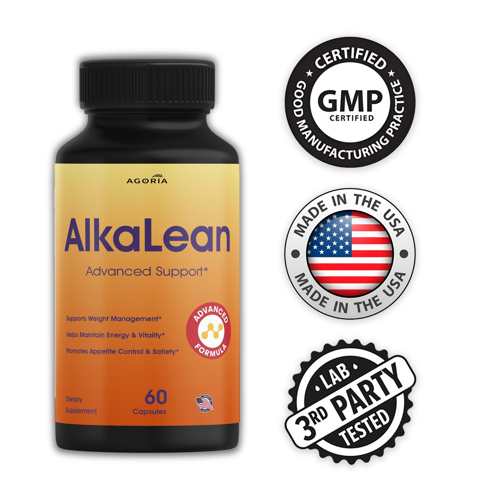 (4 Pack) Alkalean Capsules – Alkalean Advanced Formula Natural Blend Pills