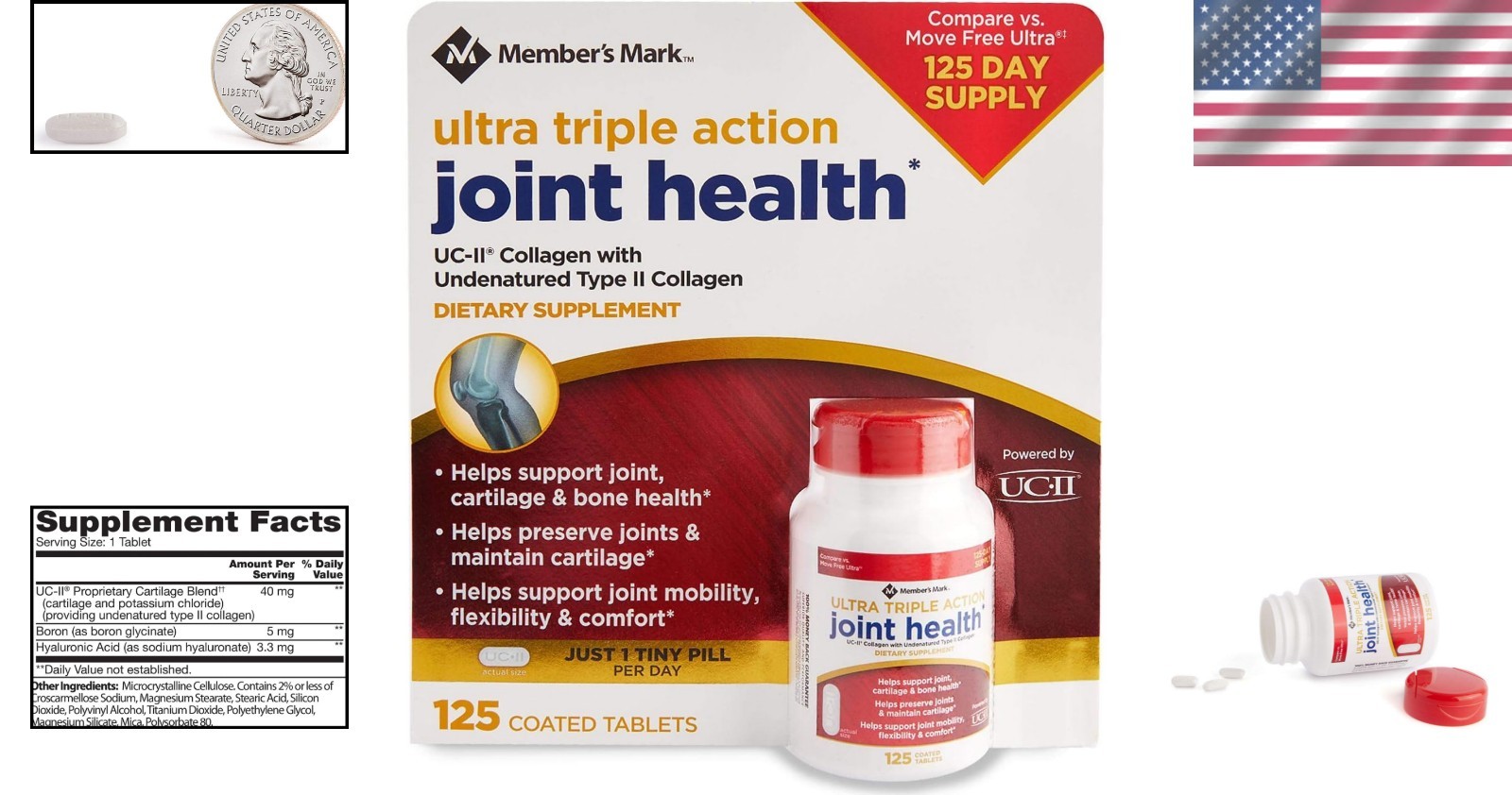 Member’s Mark Ultra Joint Support with UC-II Collagen – 125 Nutritional Tablets