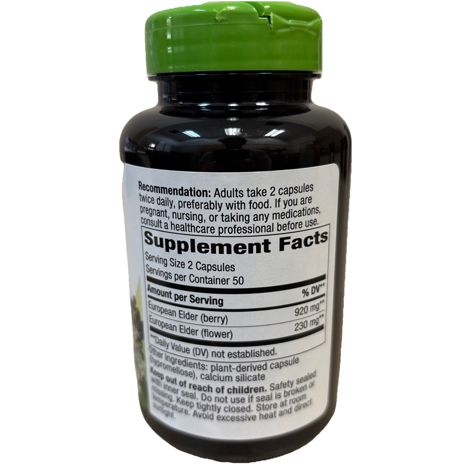 Nature’s Way Black Elderberry Immune Support – 100 VegCaps Exp 8/29