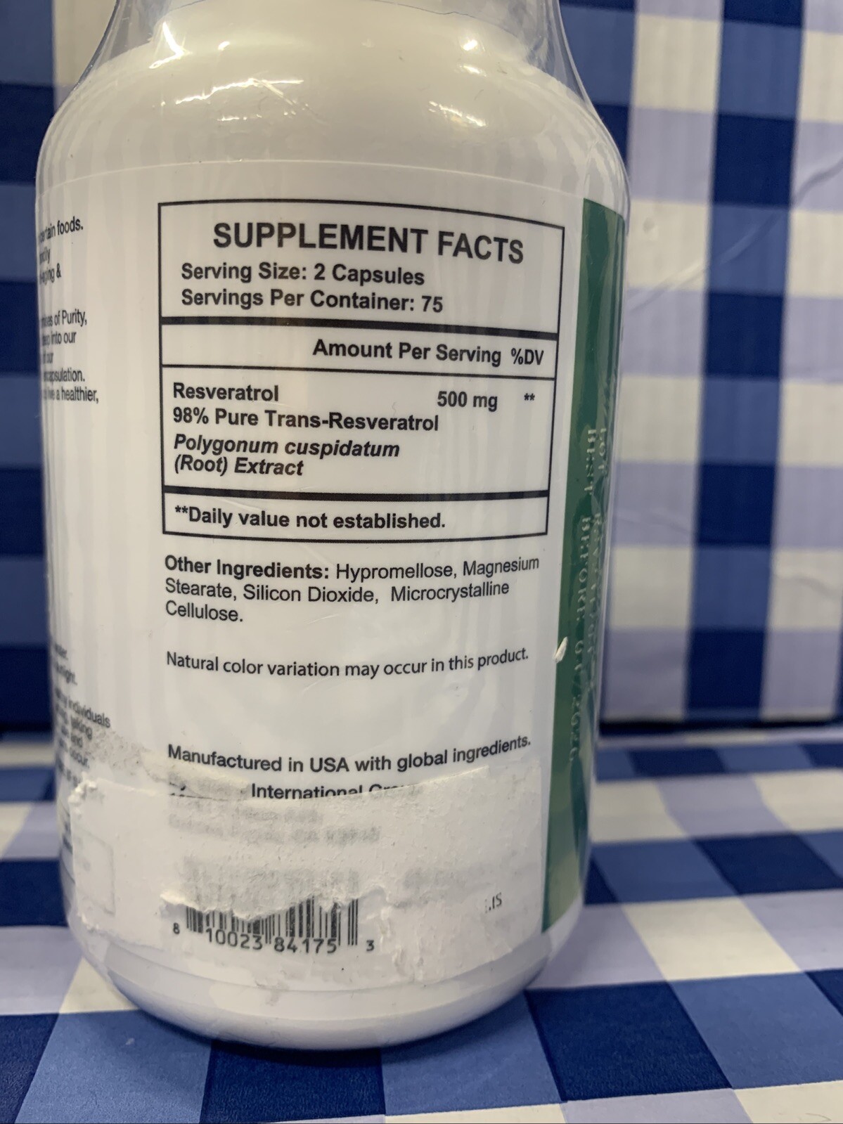 PRISTINE’S Resveratrol 500 MG Anti Aging Antioxidant & Health – 75 Day Supply!