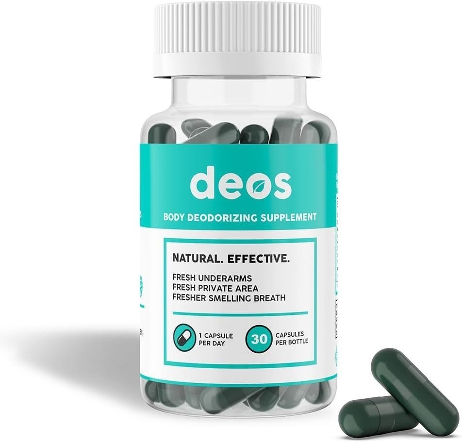 1`3x DEOS Internal Deodorant Supplement – DEOS Full Body Deodorizer 30 Capsules