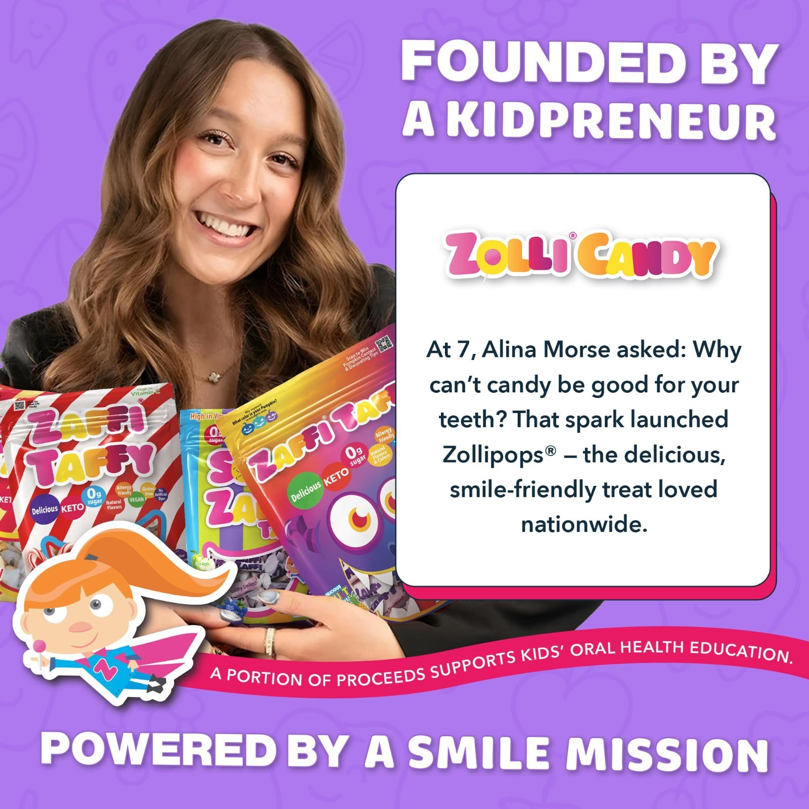 Sugar-Free Keto Taffy Candy – Zollipops Clean Teeth Variety Pack, 32 Oz