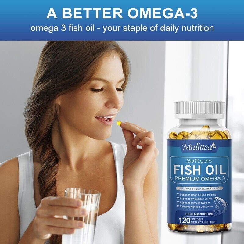 Organic Alaska Deep Sea Fish Oil, Omega 3 DHA/EPA 1000 mg 120-600Softgels
