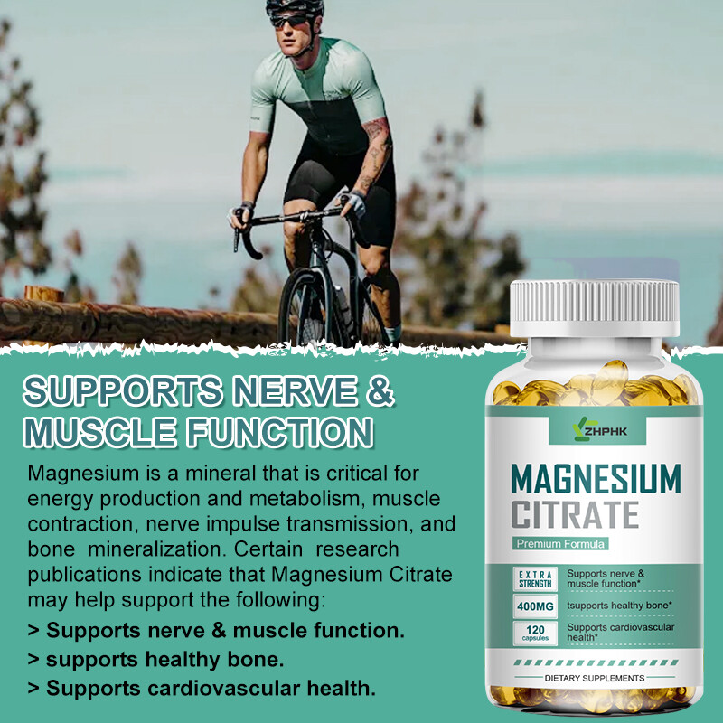 3×120pcs Magnesium Citrate High Absorption – Constipation Relief & Nerve Health