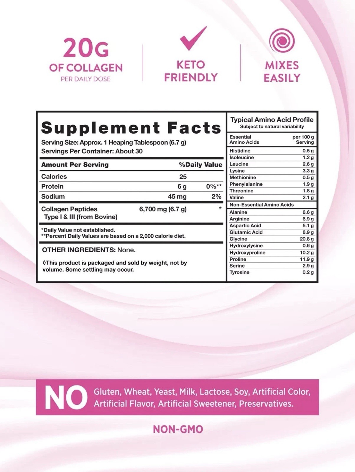 2 Pack Collagen Peptides Powder Unflavored 14oz (2×7) Non-GMO Keto Friendly 2030