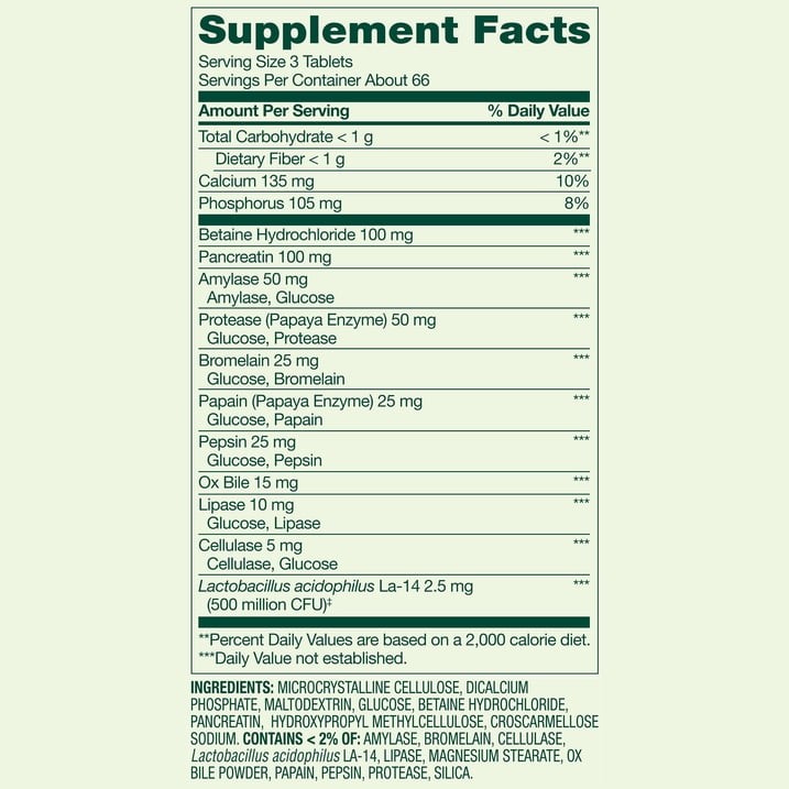 Spring Valley Probiotic Multi-Enzyme Digestive Formula Tablets, 200 Count