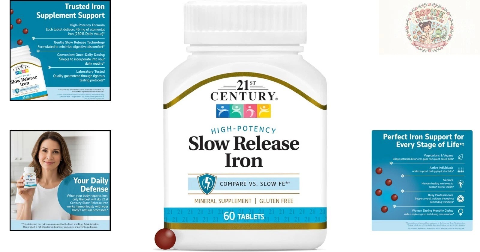 60 Count Slow Release Iron Tablets – High Potency for Gentle Wellness Support