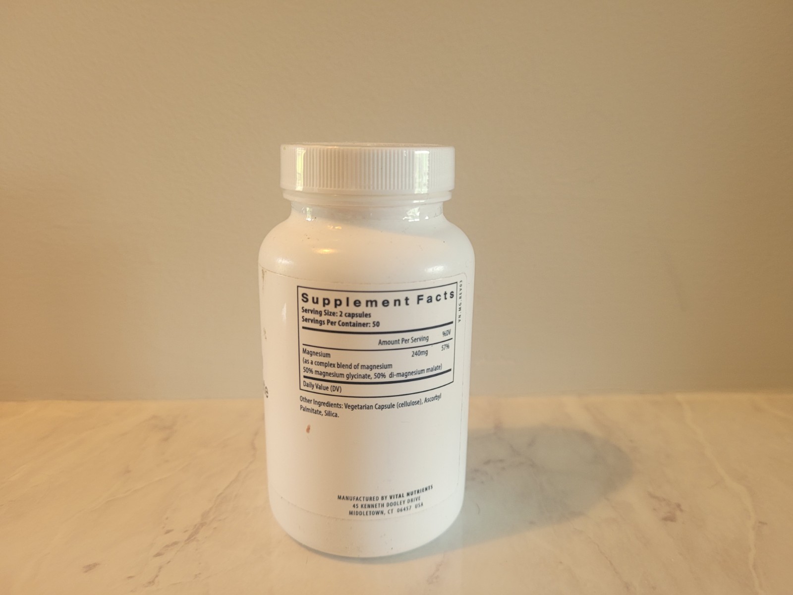 Vital Nutrients Magnesium Glycinate + Malate | 120mg 100 Count