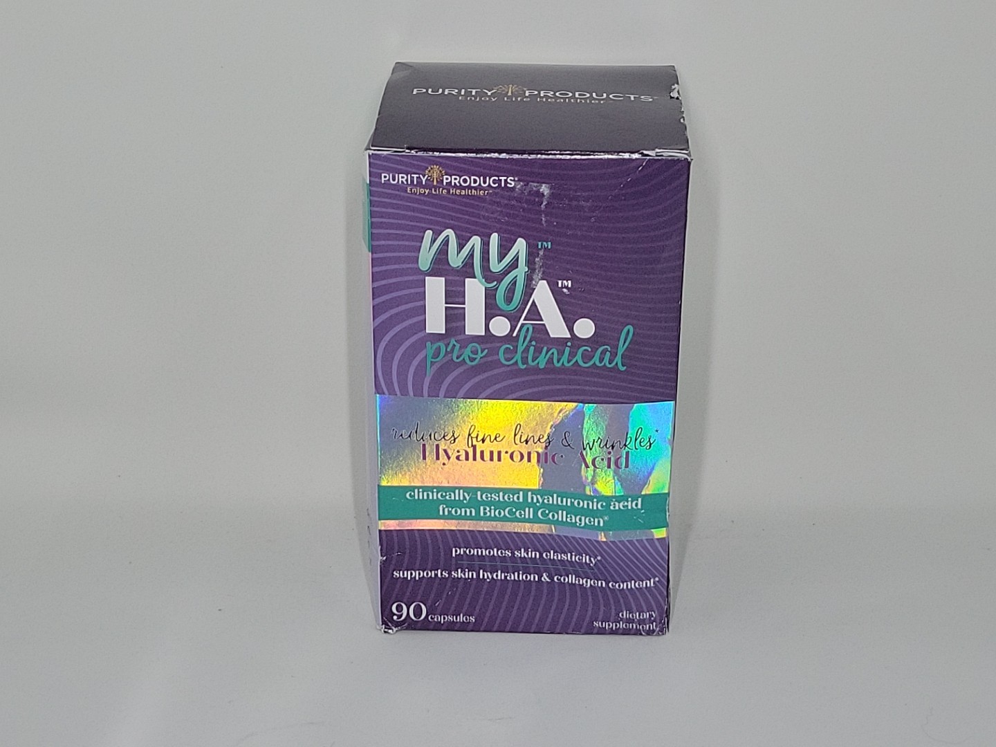 Purity Products My H.A. Pro Clinical Hyaluronic Acid, 90 Capsules. EXP : 4/2026