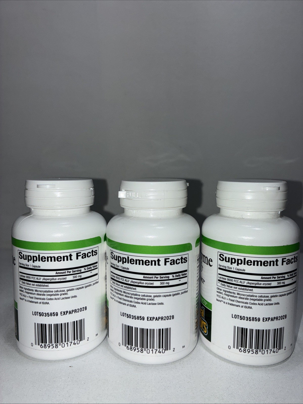 3 Sealed Lactase Enzyme Supplement 60 Caps Each