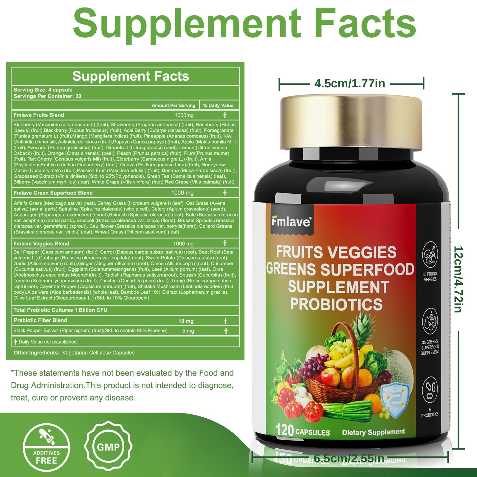 Organic Greens Superfood Tablets 2 PACKS – Greens, Fruits & Veggies for EVERYONE