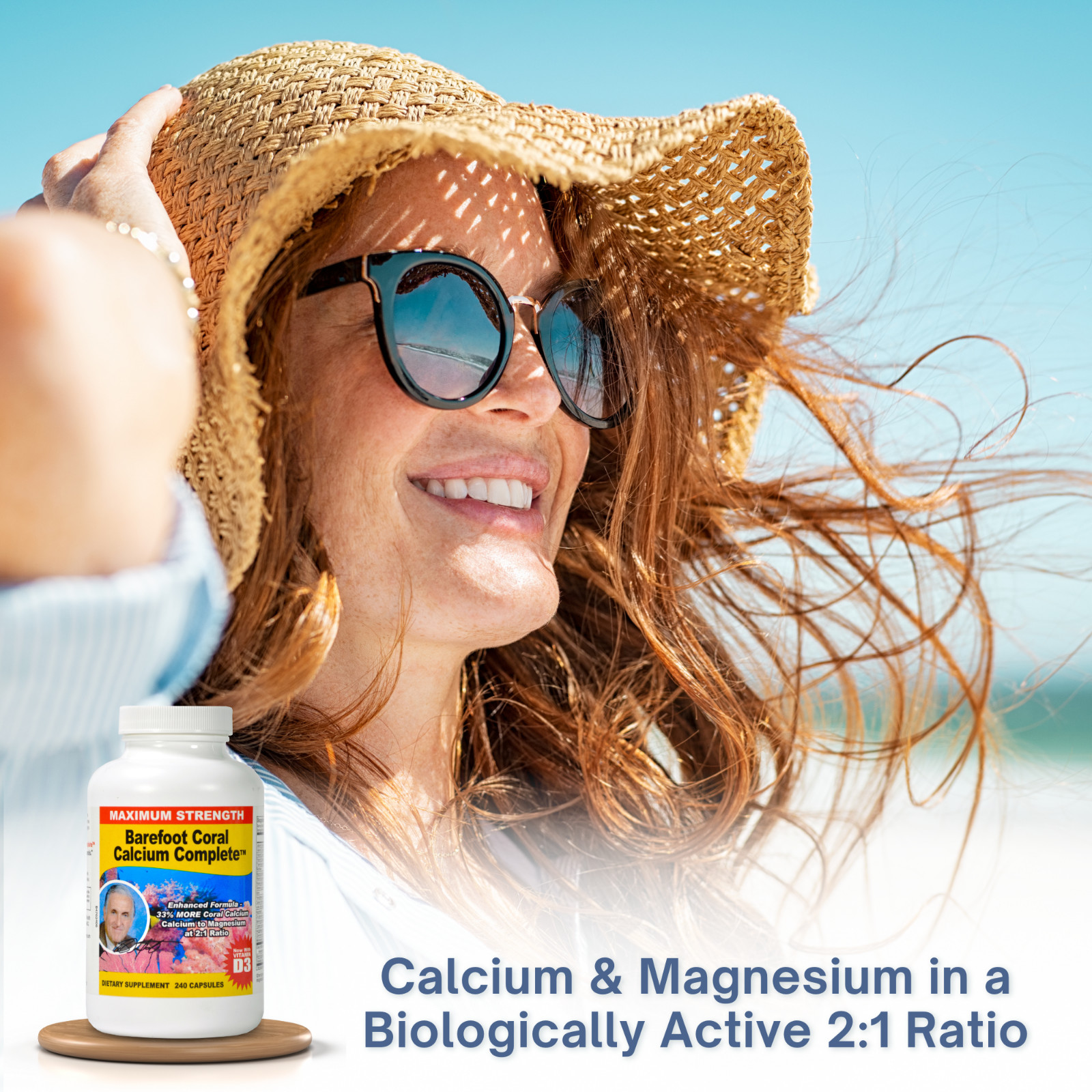 Barefoot Coral Calcium Complete – Bob Barefoot 240 Caps – 1500mg Coral Calcium