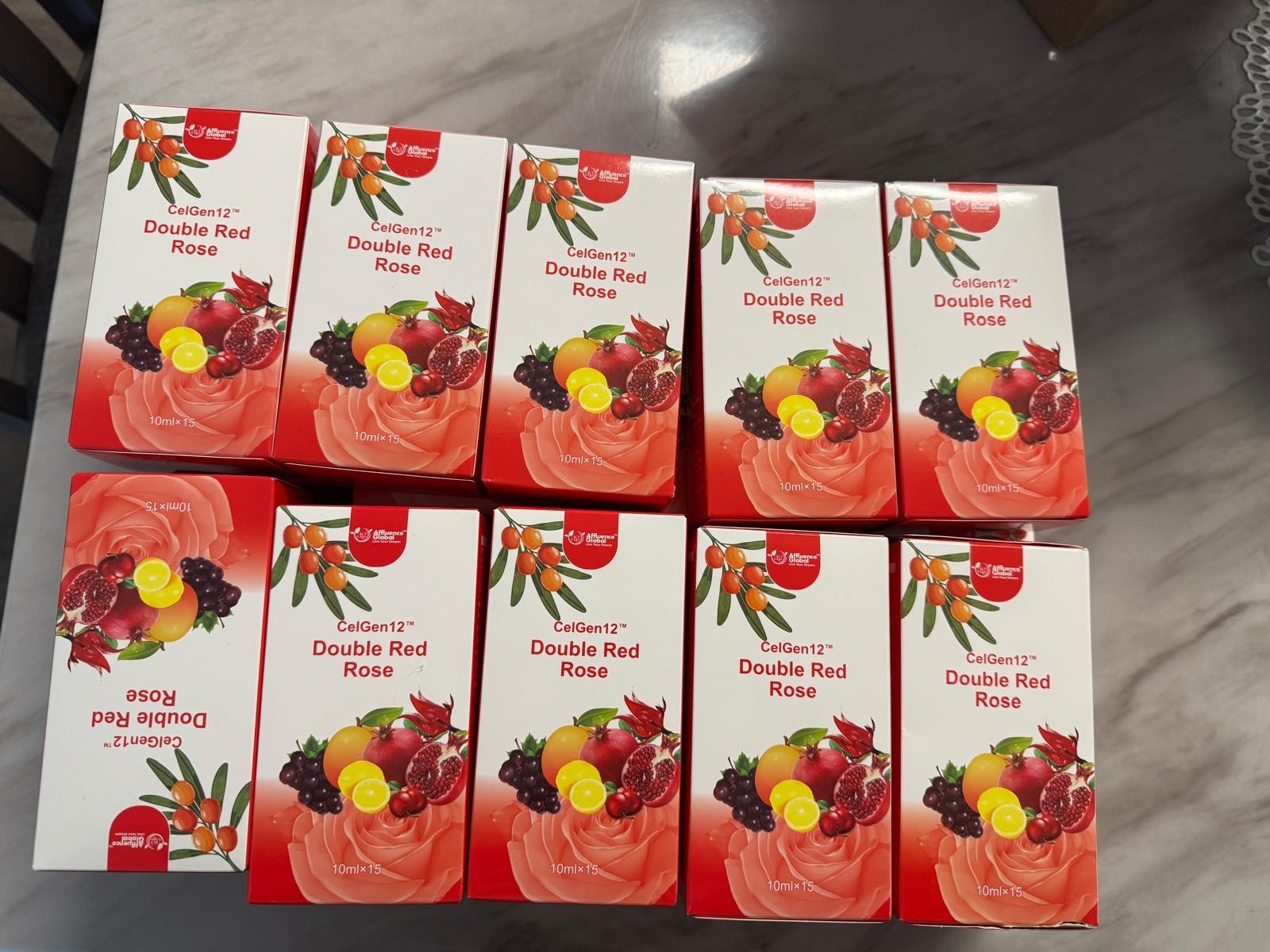 CelGen12 Double Red Rose 15 Sachets with NAC Liquid Supplement New Sealed