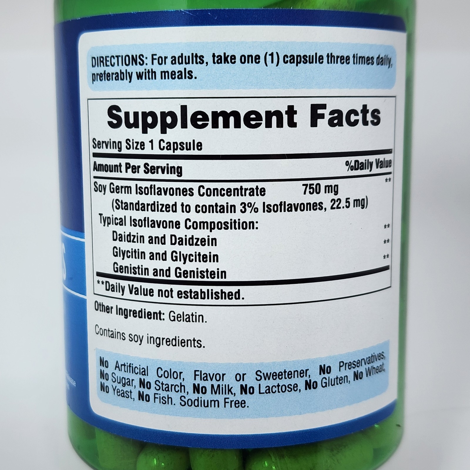 Puritan’s Pride Soy Isoflavones 750 mg, 120 Capsules Each (2 Pack) Exp 07/2027