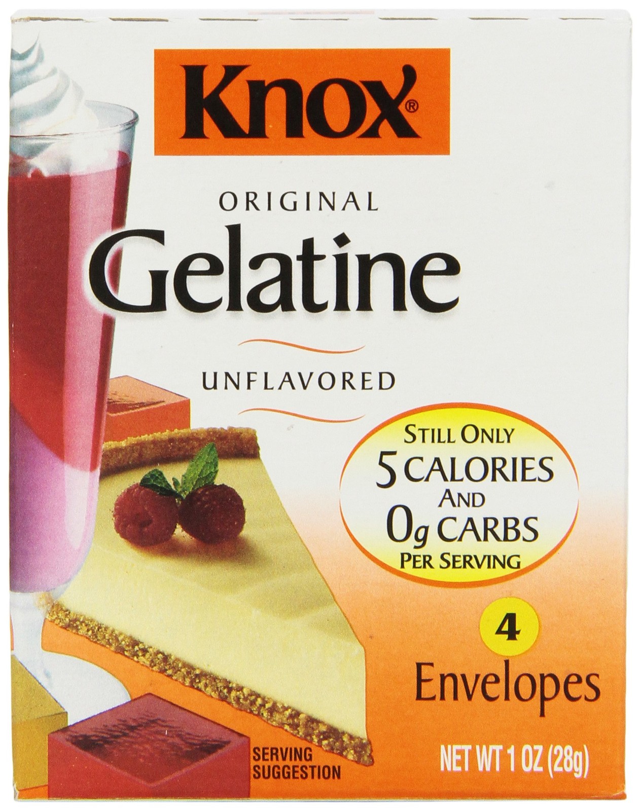 Unflavored Gelatin, 4 Count (Pack of 12)