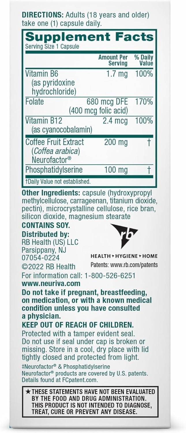 Schiff Neuriva Plus Brain Performance 30 Capsules Exp 10/27