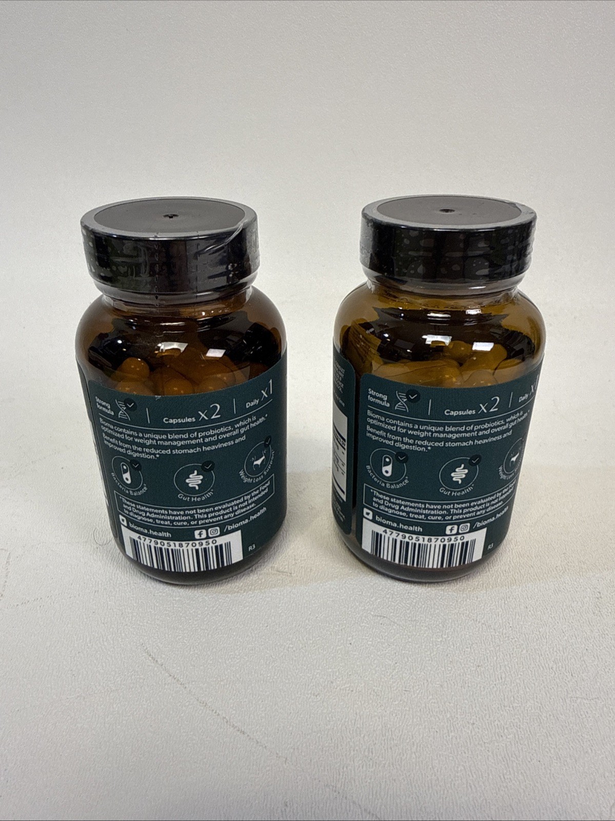 Bioma Probiotics Dietary Supplement for Digestive & Gut Health 120 Caps 08/27