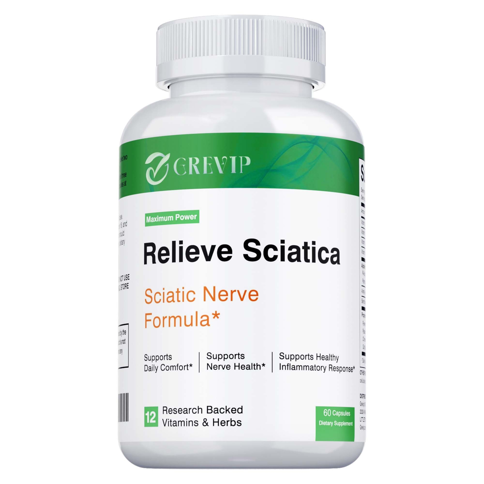 Relieve Sciatica – with R-Alpha Lipoic Acid, Benfotiamine – Immune System Health