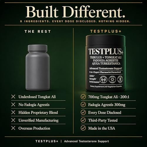 Testosterone Booster 1450mg 8-in-1 | Energy, Strength, Focus & Vitality Support