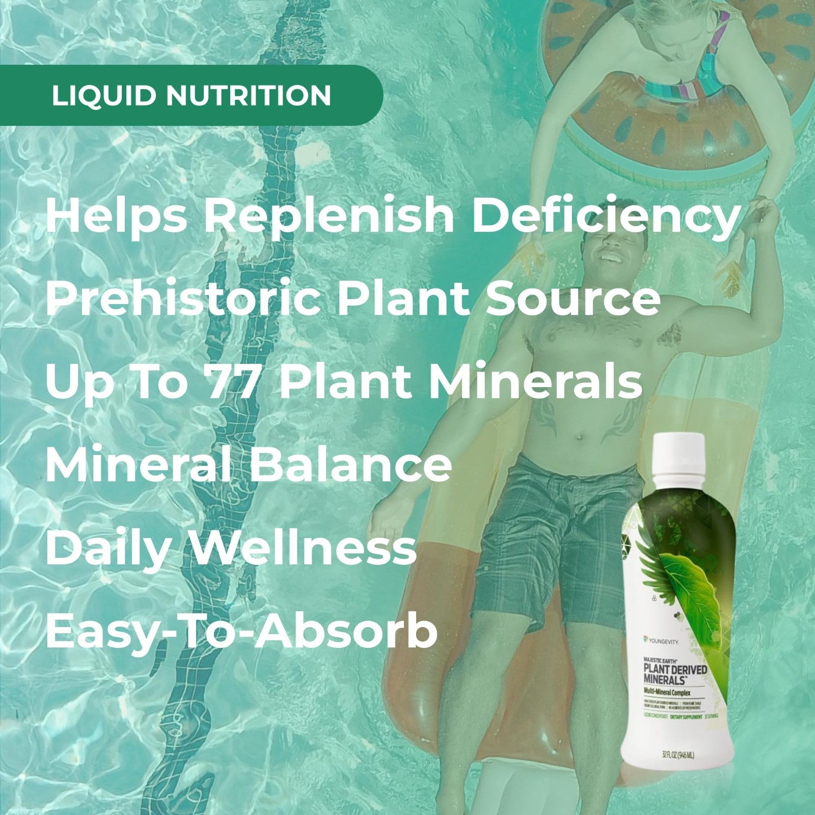 Plant Derived Minerals Multi-Mineral Complex | Liquid Colloidal | 32 Servings