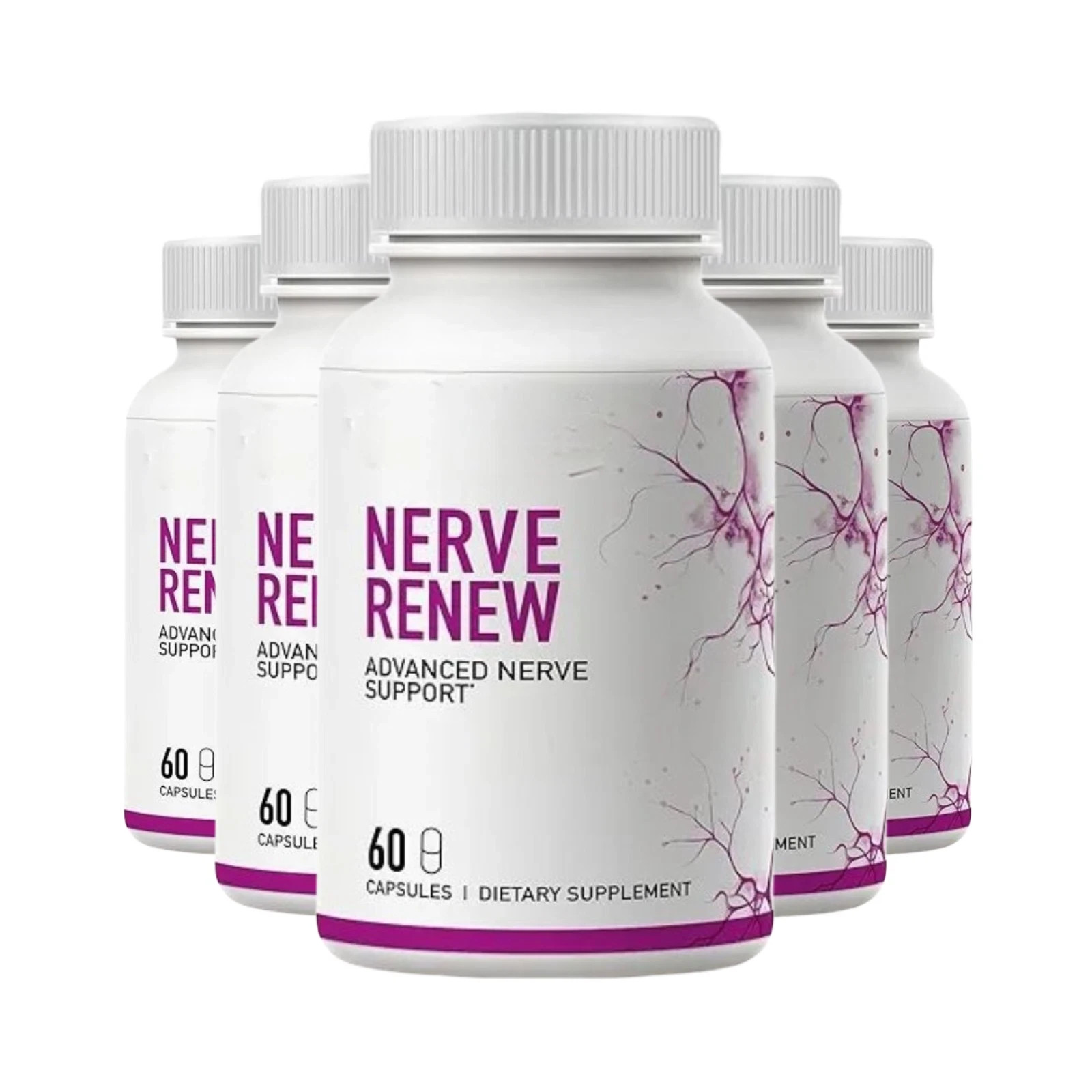 5 Pack Nerve Renew Capsules – Advanced Nerve Support Daily Capsules- 60 Caps FS