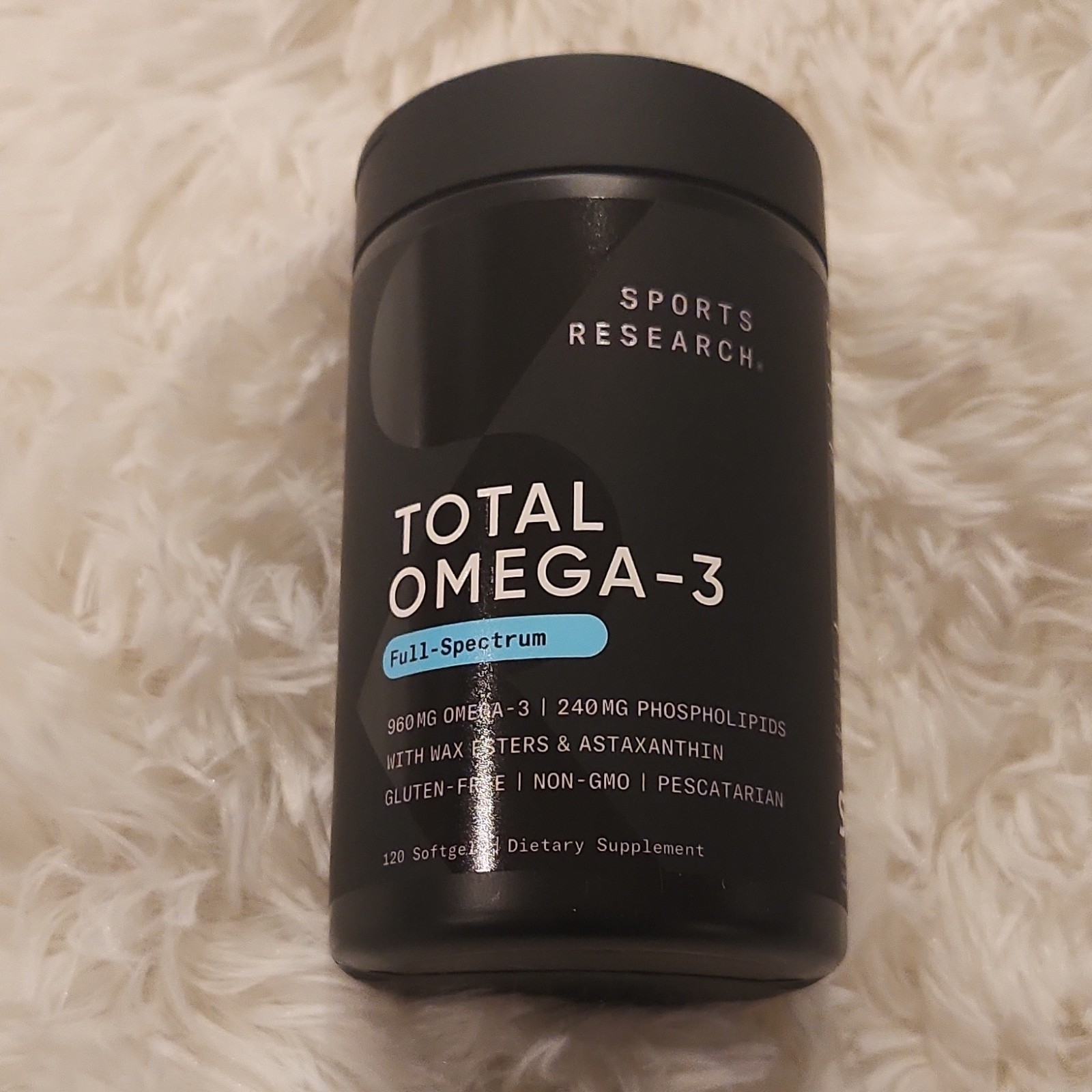 Sports Research Total Omega-3 Full-Spectrum 120 Softgels Fish Oil Krill Oil