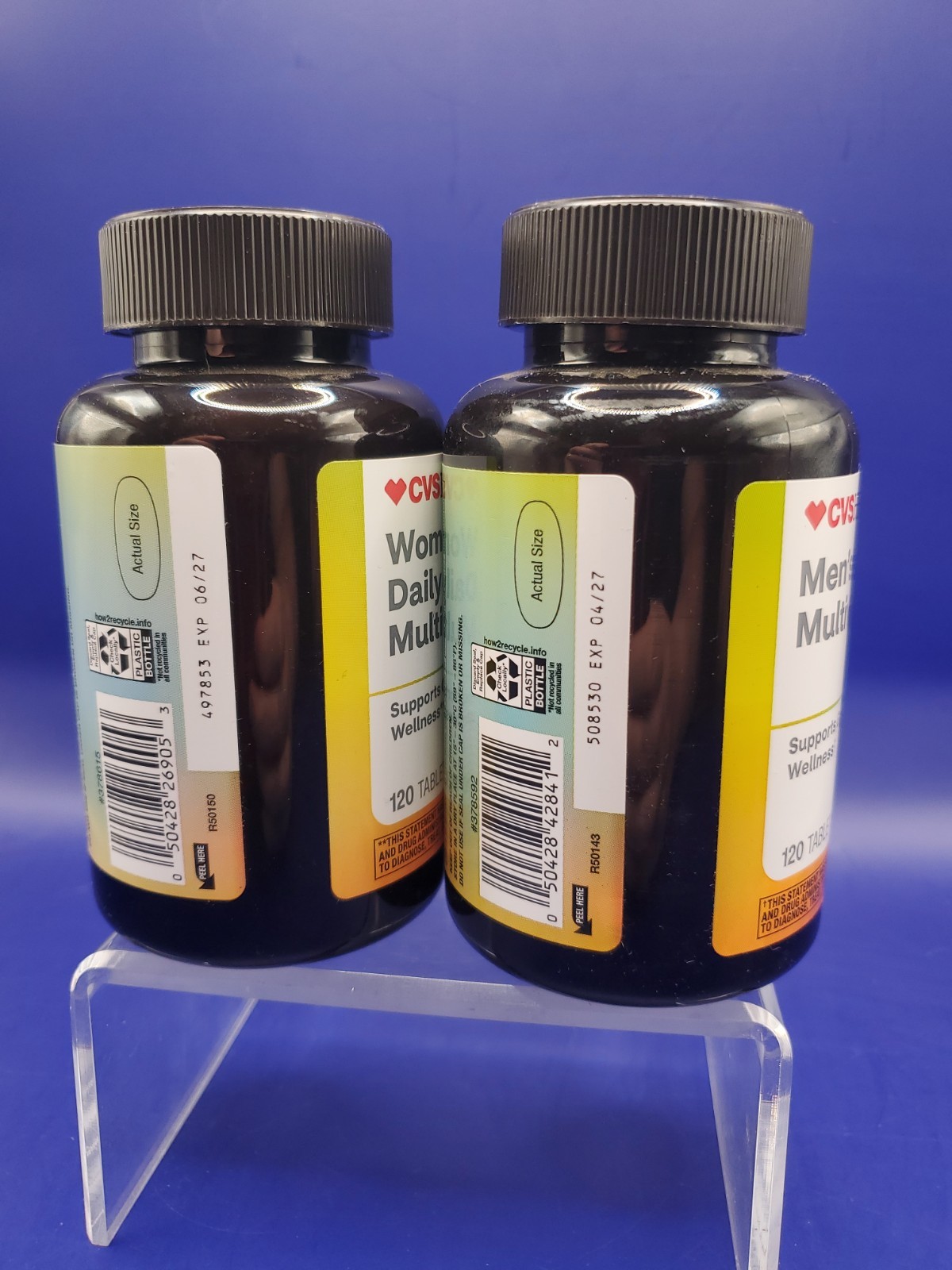 2 Pack CVS Health Women’s & Men’s Daily Multivitamin 120 Tablets Exp 04/2027