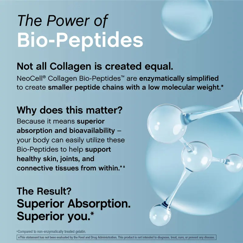 NeoCell Collagen Peptides Powder 20oz – Grass-Fed with 18 Amino Acids
