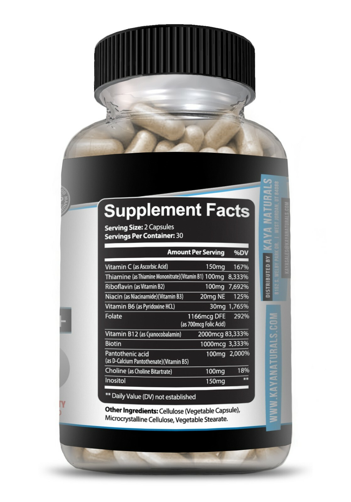 Vitamin B-12 Complex 60ct, B-12 Vitamins, Energy, Cardio, Aids Nervous System