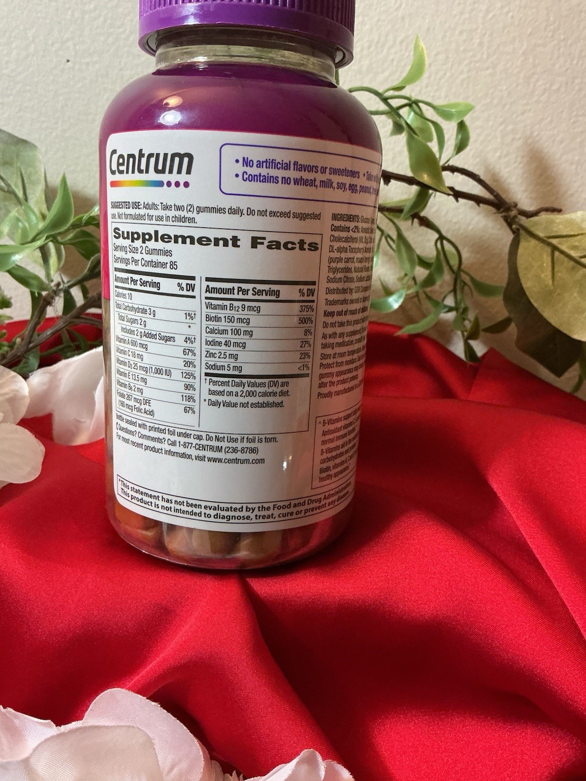 Centrum Women MultiGummies Multivitamin 170 Gummies, Assorted Fruit Flavors