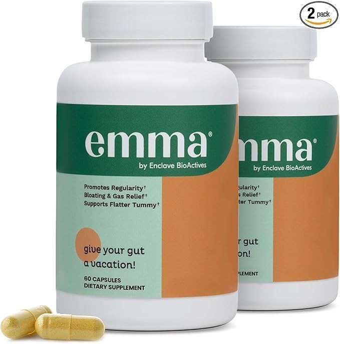Emma Gut Health Doctors Endorsed Supplement 60 Capsules -Relief from Gas