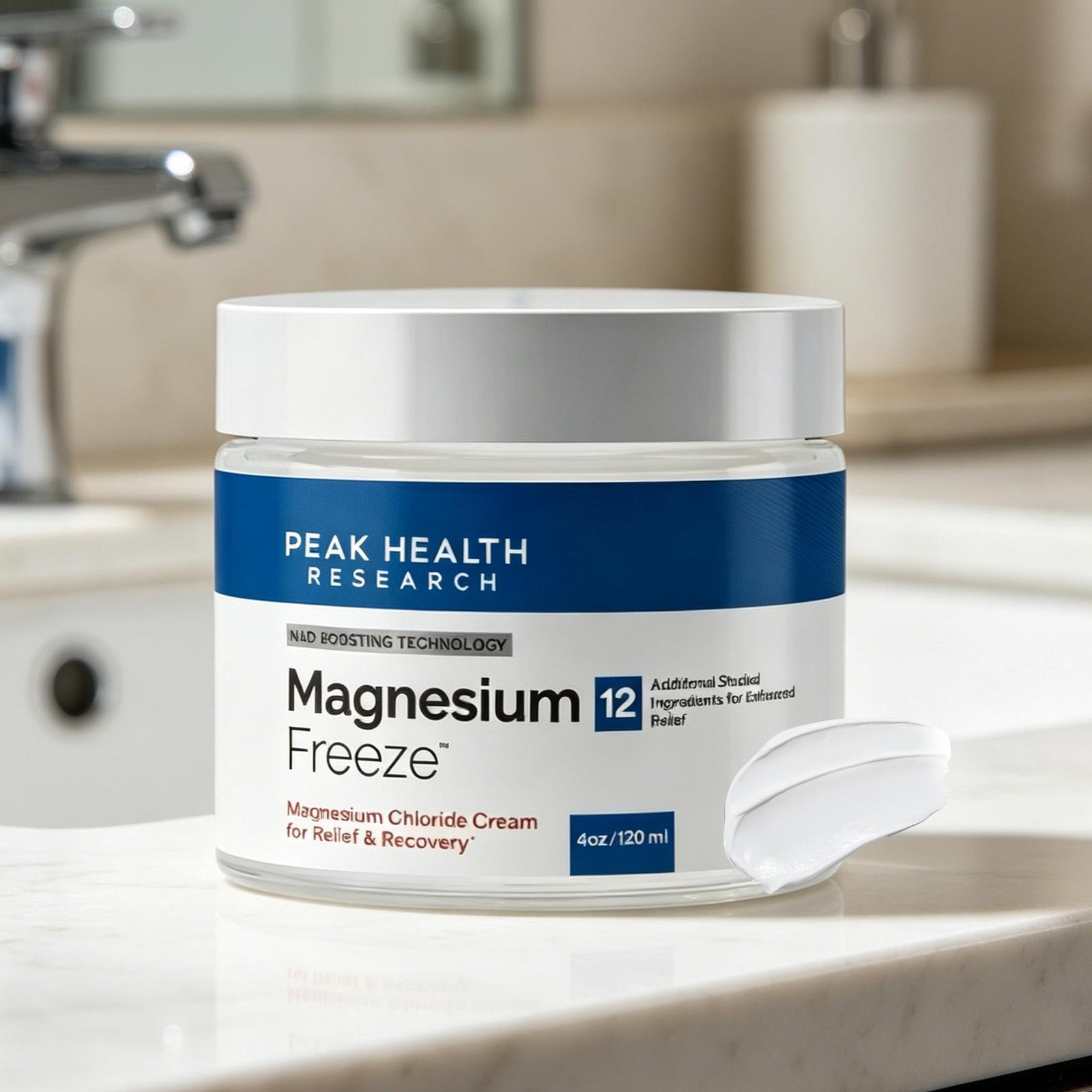 Magnesium Freeze – Topical Magnesium Cream with Niacinamide for Joints, Low B.