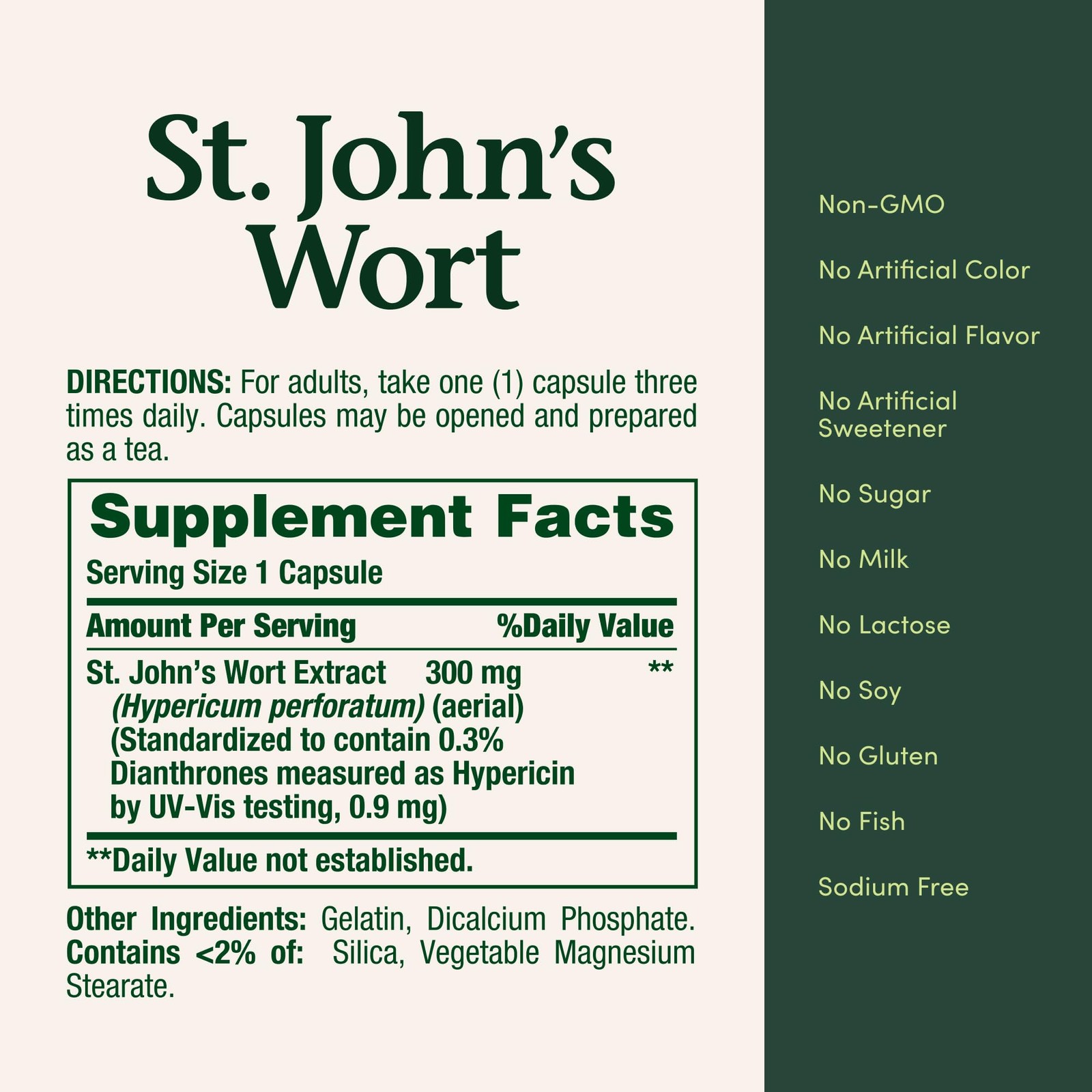 Nature’s Bounty St. John’s Wort 300mg Capsules, Herbal Health Supplement,…