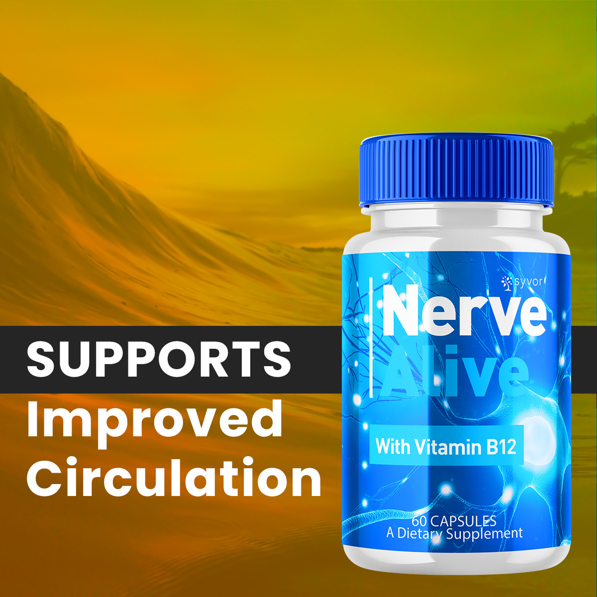 Nerve Alive Advanced Nerve Support Formula Max Strength Vitamin 60 Capsules